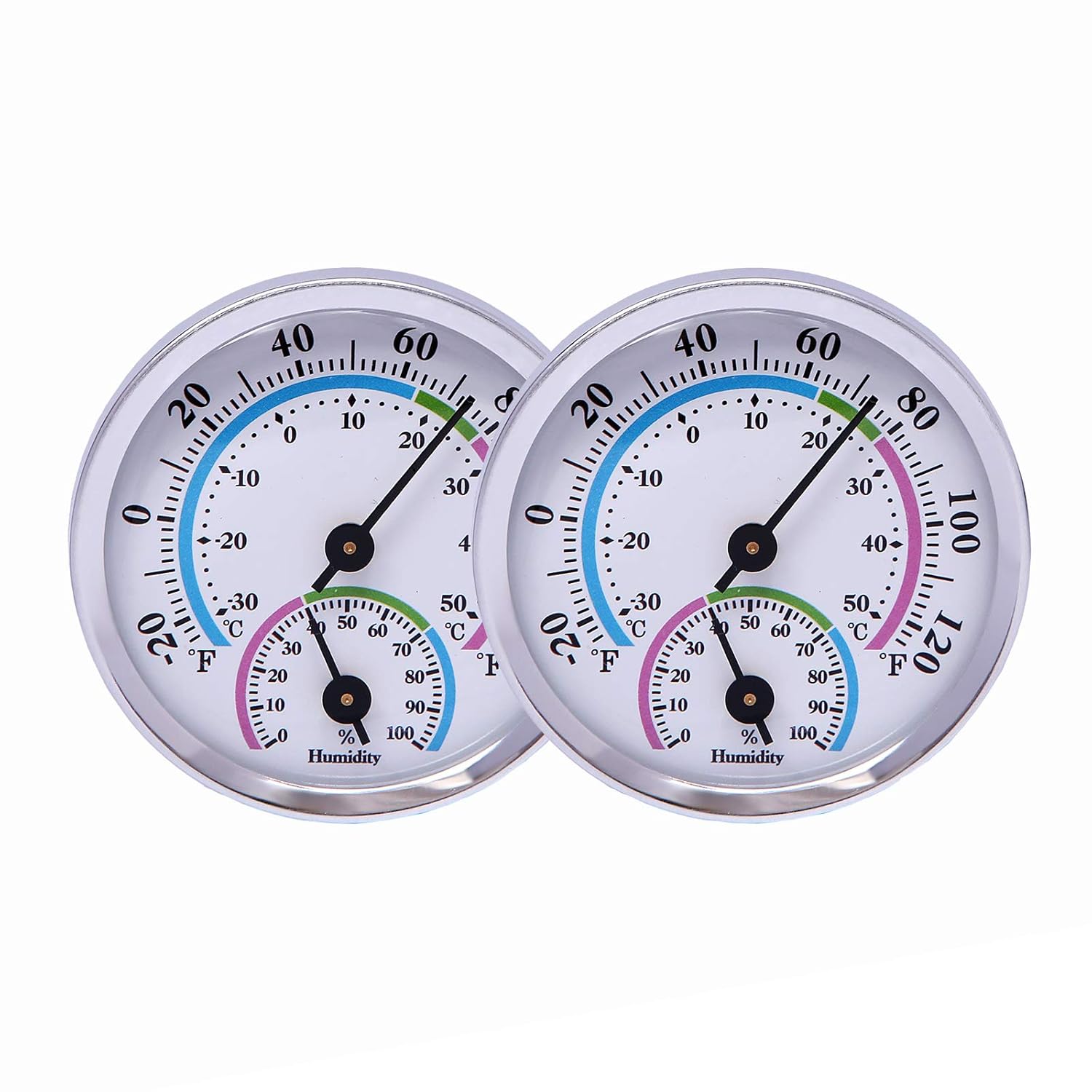 Miniaturowy termometr i higrometr 2 w 1, monitor temperatury i wilgotności do użytku w domu, na zewnątrz i w biurze, opakowanie 2 szt.