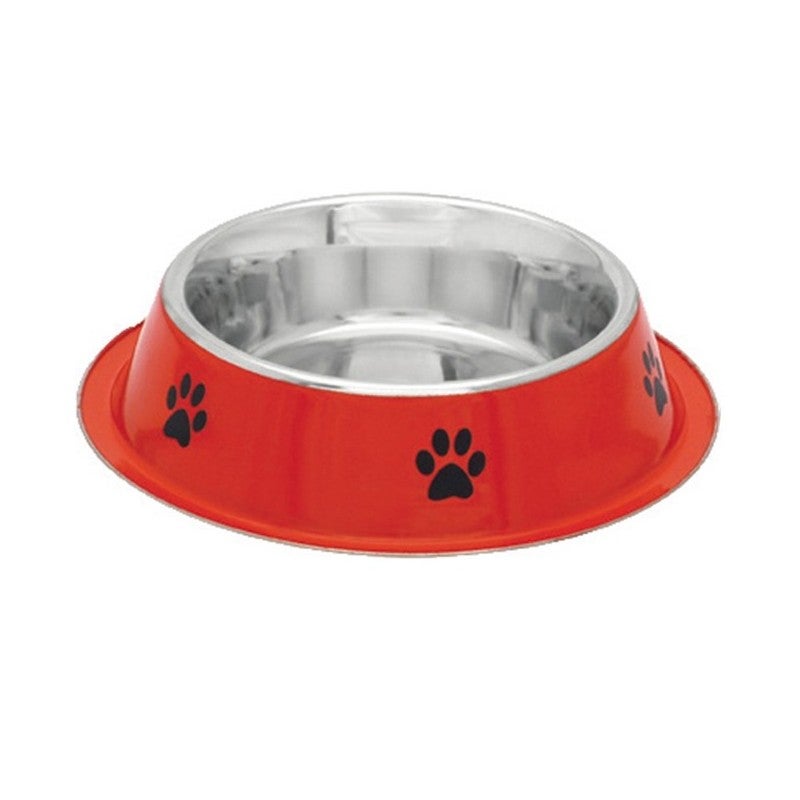 Tigela para comida e água para cães e gatos. Prato de aço inoxidável com borracha antiderrapante. Disponível em vários tamanhos. - 4