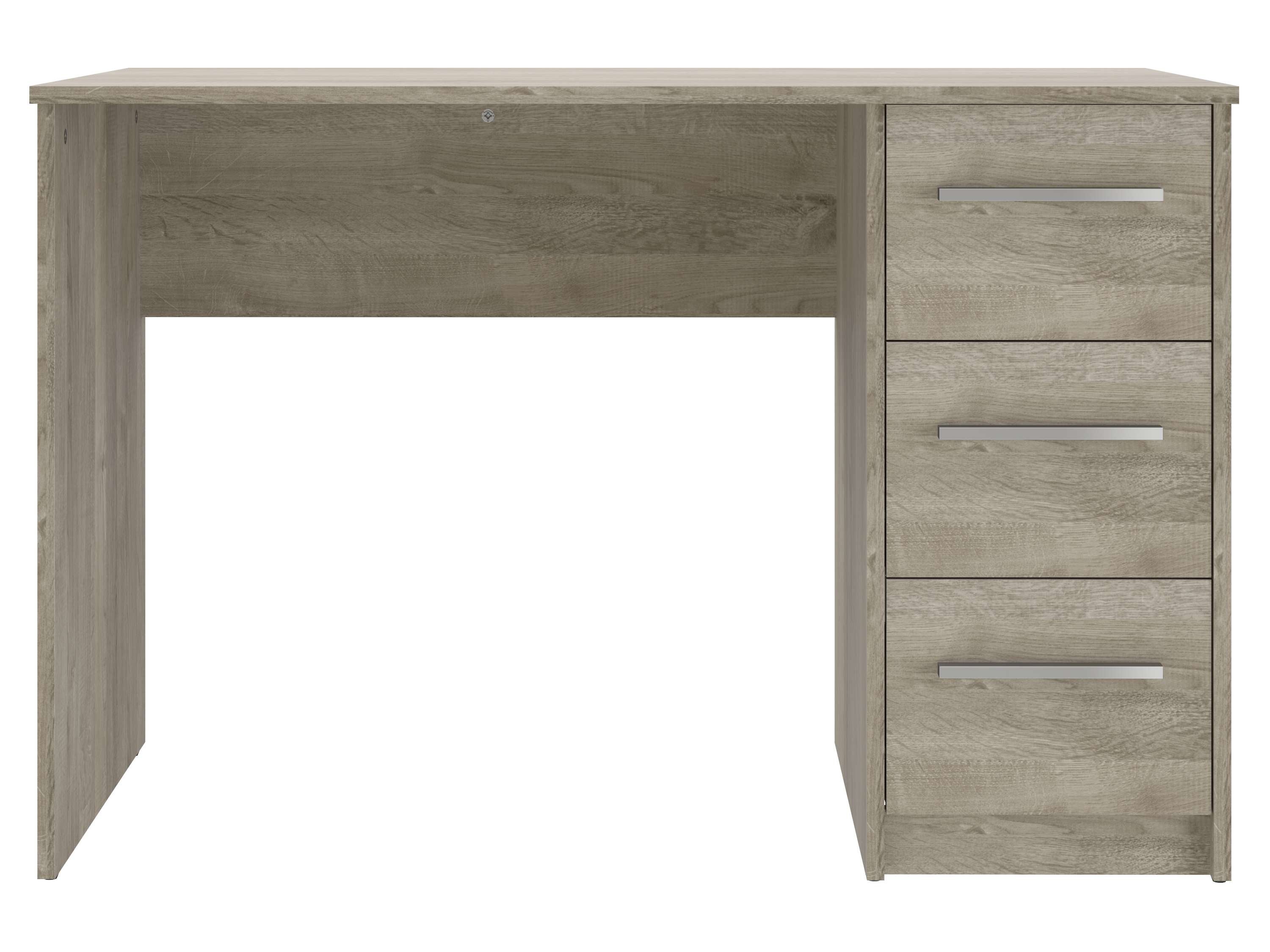 Bureau SAME 3 tiroirs 110x56x74 cm chêne TALESA - 4