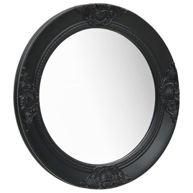 Miroir Mural Baroque Noir Et Or, Style Antique, 100x80 Cm, Reproduction