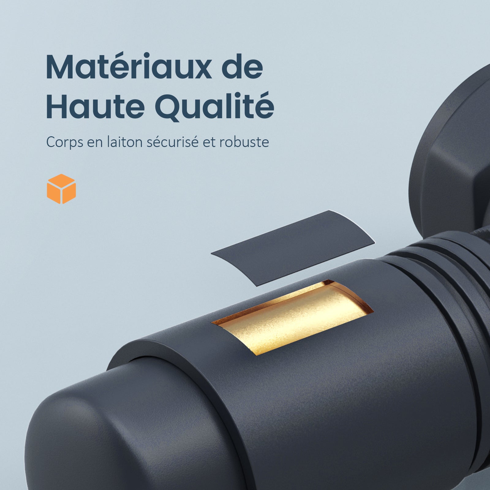 Robinet de Radiateur EMKE Robinet Thermostatique pour Radiateur avec Contrôleur de Température (Anthracite) - 6