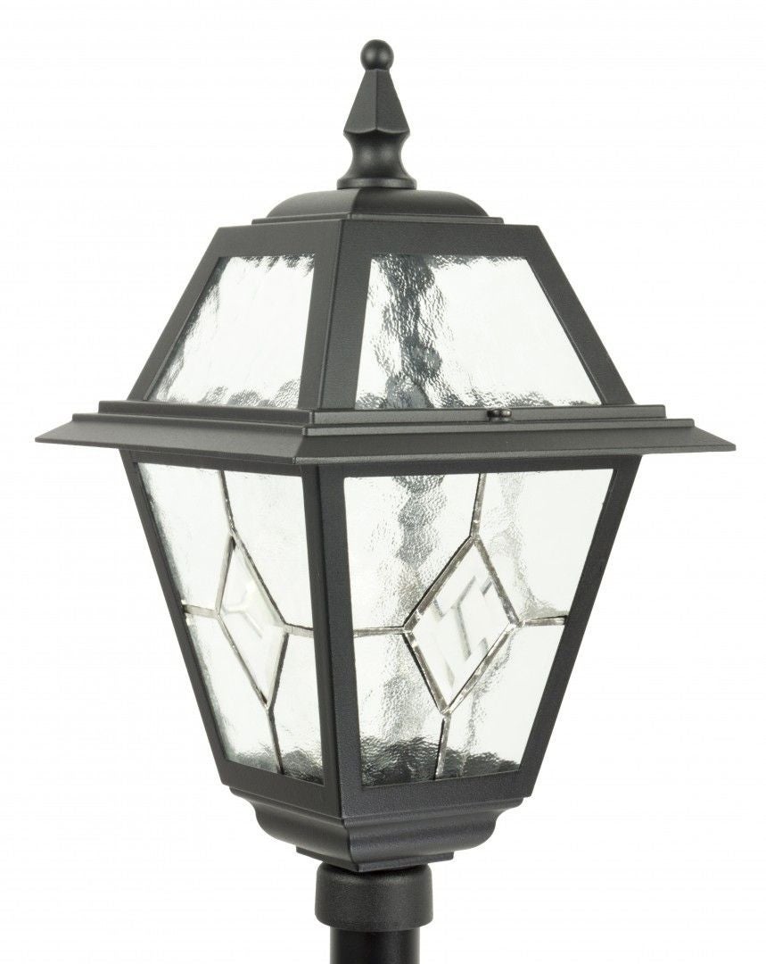Lampa ogrodowa stojąca Witraż czarna 1xE27x60W IP43 wym: 80 x 19,5 x 19,5 cm aluminium SU-MA
