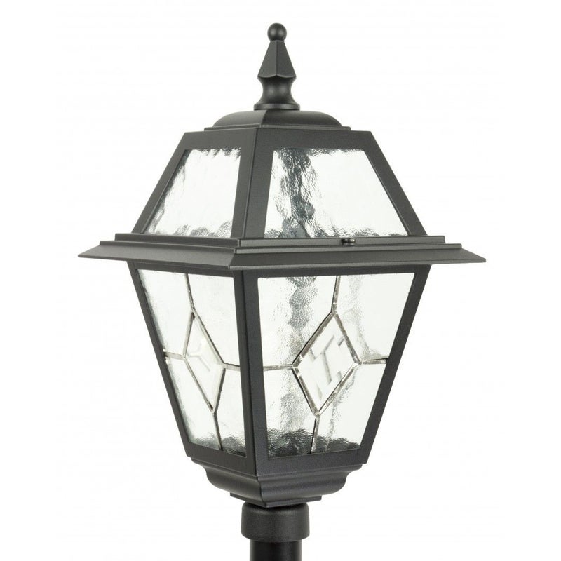 Lampa ogrodowa stojąca Witraż czarna 1xE27x60W IP43 wym: 110 x 19,5 x 19,5 cm aluminium SU-MA