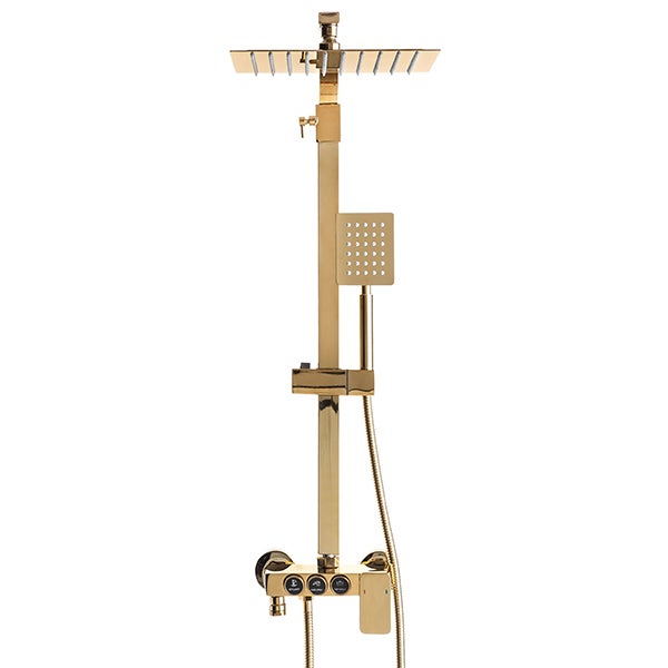Conjunto de duche com torneira, Dourado - 4