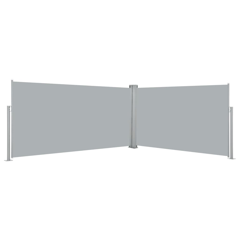 Toldo lateral | toldo parasol retráctil 160x600 cm gris cfw73211