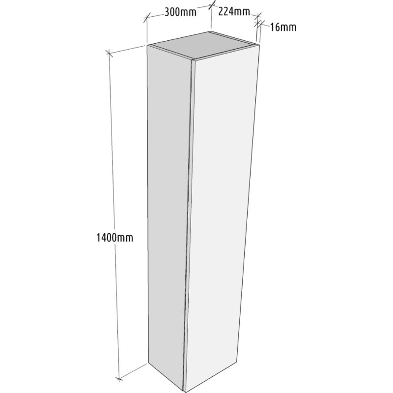 Meuble colonne salle de bain 140 cm suspendu - Effet chêne Sonoma - Karaib 2 - 3