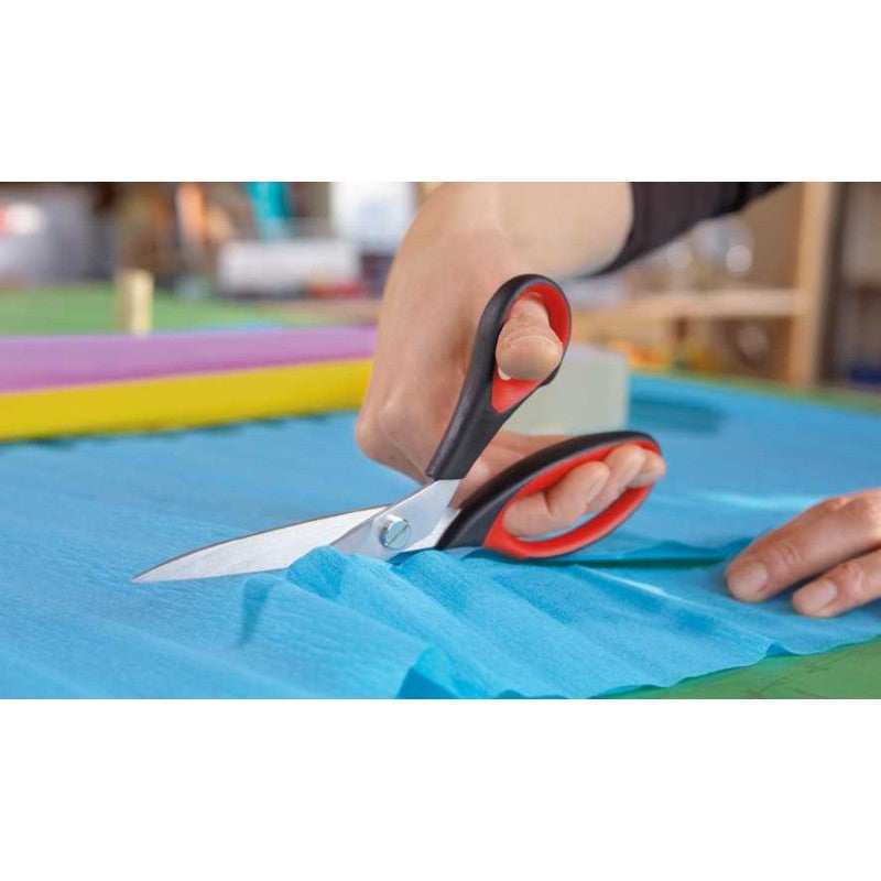 Ciseaux universels, respectivement munis d'un anneau longitudinal et d'un anneau rond, Long. : 250 mm - 5