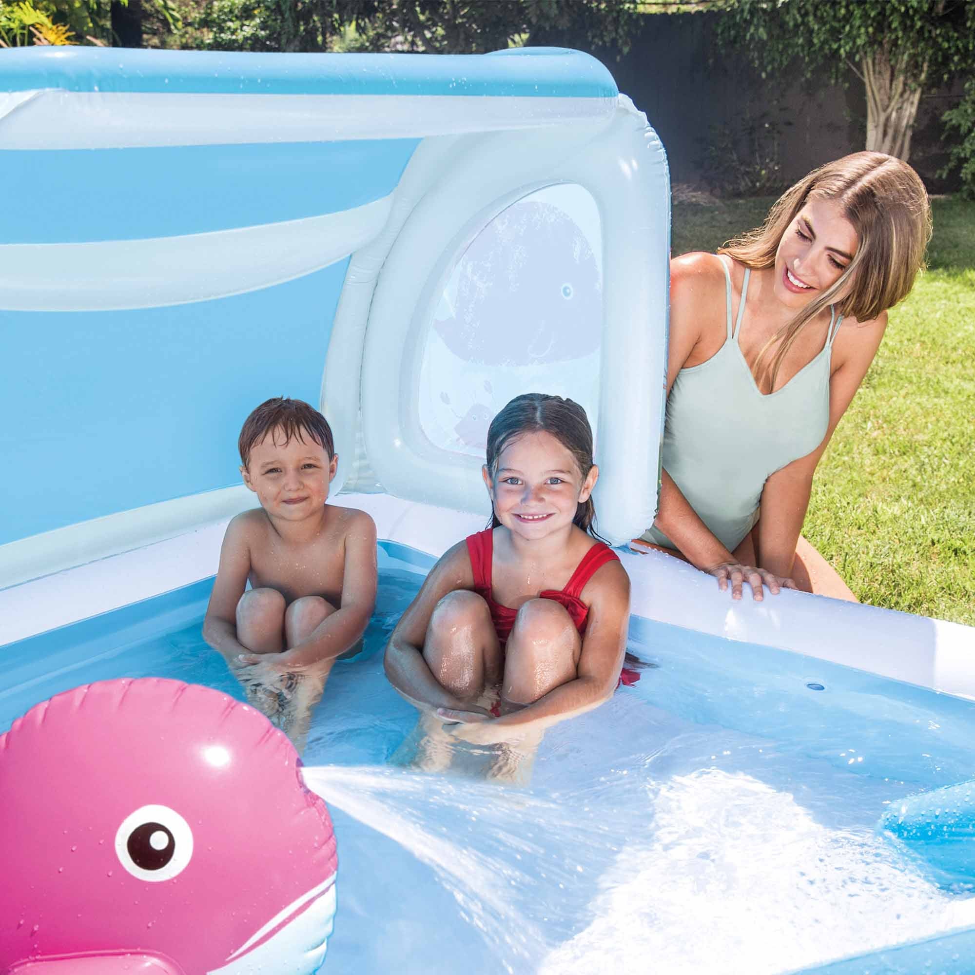 Intex Aire de jeux Baleine rose et amis - 5
