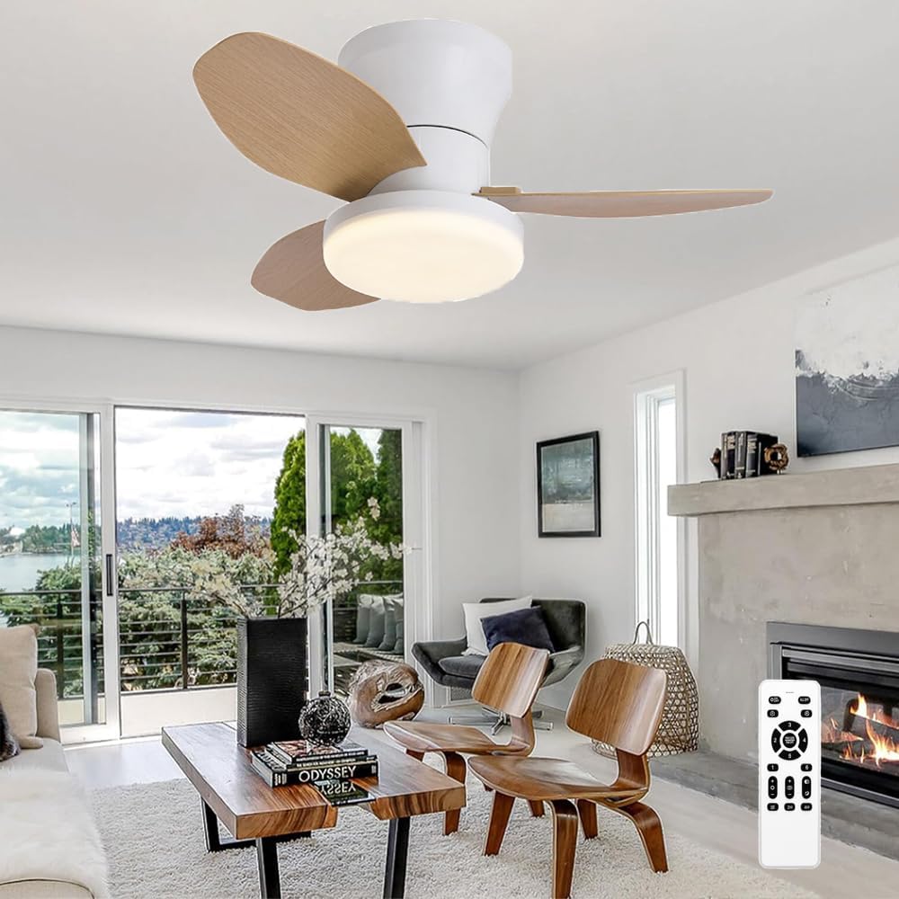 Offerte per Sofucor 132cm Ventilatore da Soffitto con Luce, Dimmerabile 3CCT, Telecomando, 6 Velocità, Timer, DC Silenzioso Lampada Ventilatore Soffitto in Legno per Camera su Amazon