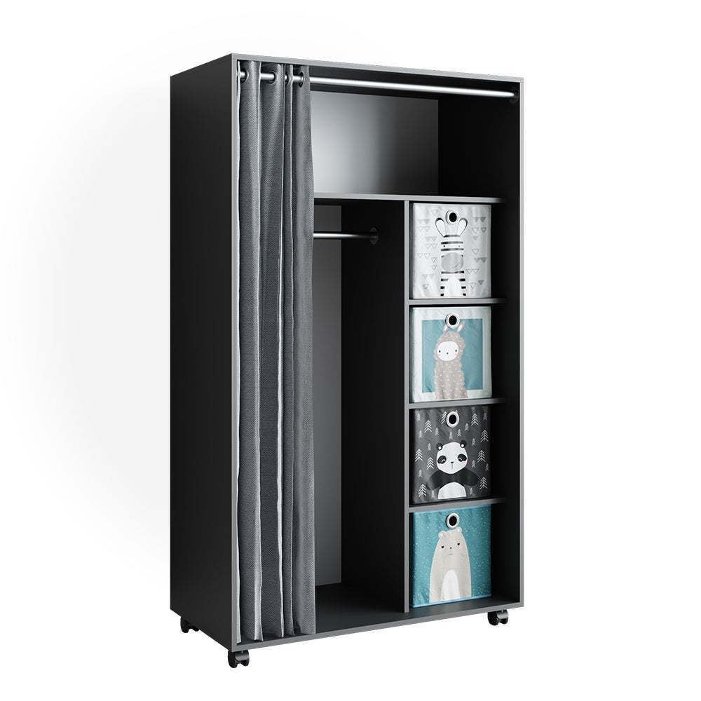 Vicco Armadio Ad Angolo R-Line – Antracite Lucido, 86x81,6x60 Cm, Con Piano, 2 Ante, Piedini Regolabili – Per Ripostiglio E Lavanderia - 5
