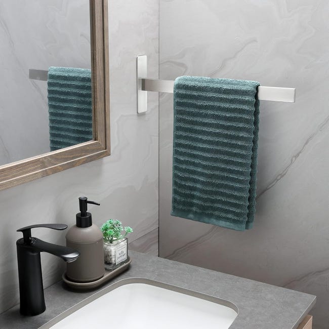 Nolimas Barra portasciugamani da bagno in nichel spazzolato, barra singola porta asciugamani, asta classica da parete, in acciaio inox SUS304, porta asciugamani da bagno o cucina, ripiano singolo, 61 Nolimas Barra portasciugamani da bagno in nichel spazzolato, barra singola porta asciugamani, asta classica da parete, in acciaio inox SUS304, porta asciugamani da bagno o cucina, ripiano singolo, 61