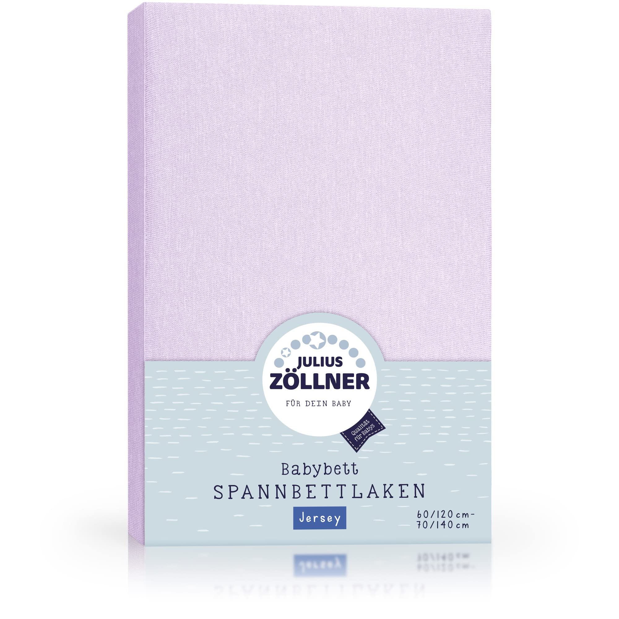 Julius Zöllner Lenzuolo con angoli elasticizzati in jersey per lettino, 100% jersey di cotone, certificato Oeko-Tex Standard 100, dimensioni: 60 x 12 - 2