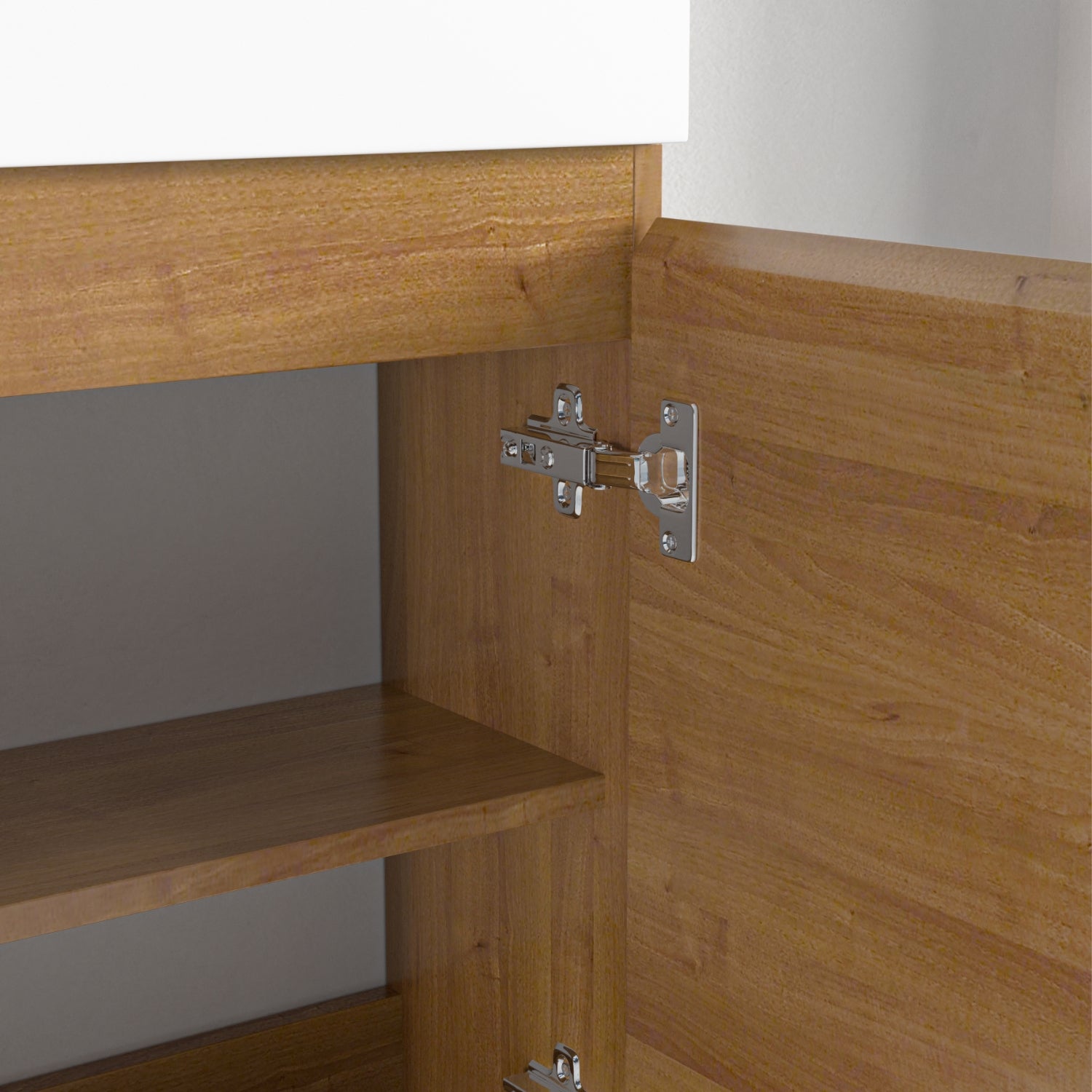 Mueble de baño suspendido con lavabo 40 cm roble dorado - LOMAZOO Malibu - 5