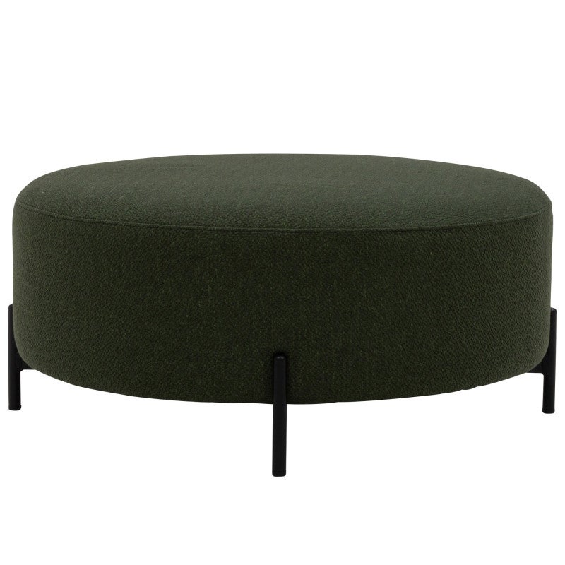 Grand pouf rond 80cm en tissu FOLIO | Leroy Merlin