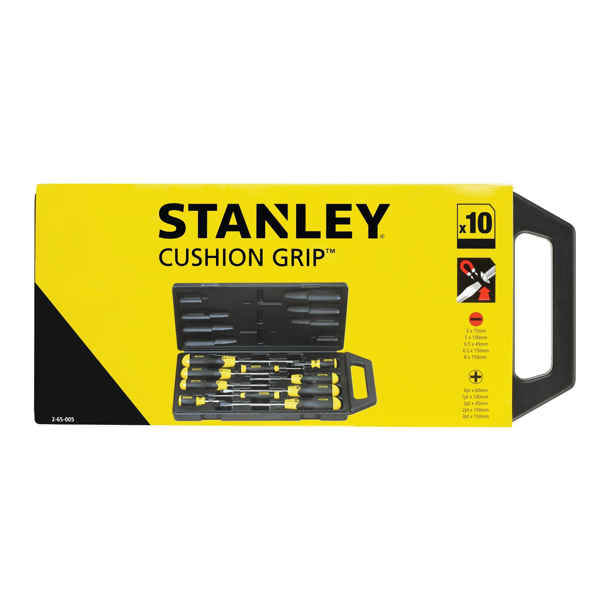 10 Tournevis en mallette Cushion Grip 2-65-005 Stanley - 2