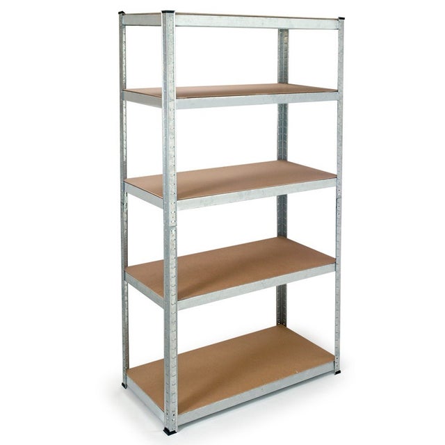 Étagère Rangement modulable - 90 x 180 cm - 875 kg max - 5 niveaux - 40 cm - Gris