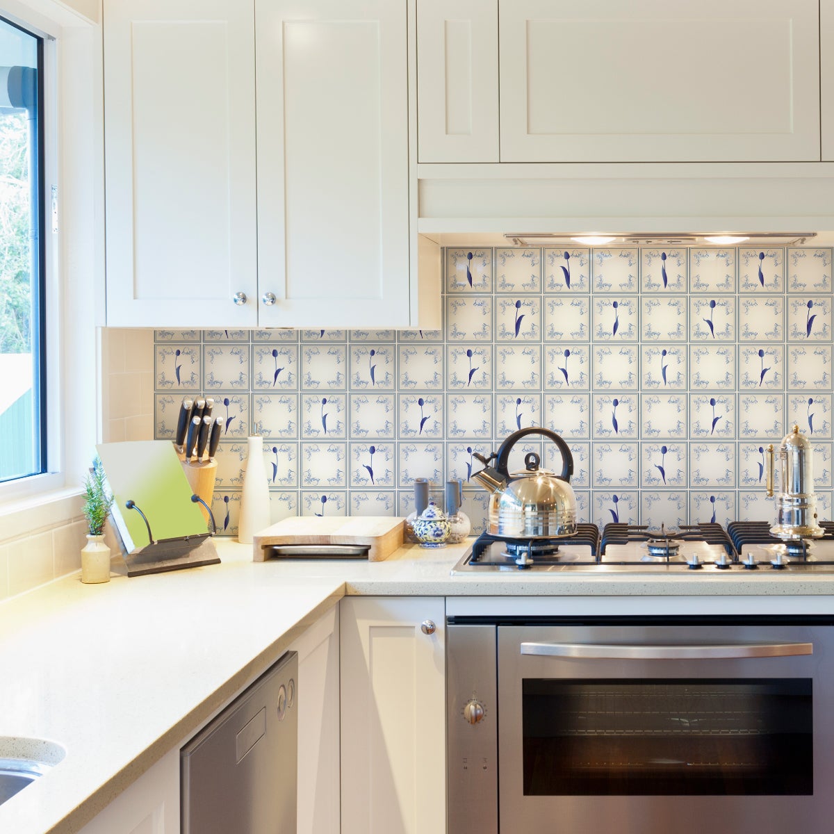 Stickers Muraux Mosaïque 3D Bleu Cristal – 15 Pièces Adhésives Pour Salle De Bain & Cuisine | Décoration Facile Et Amovible