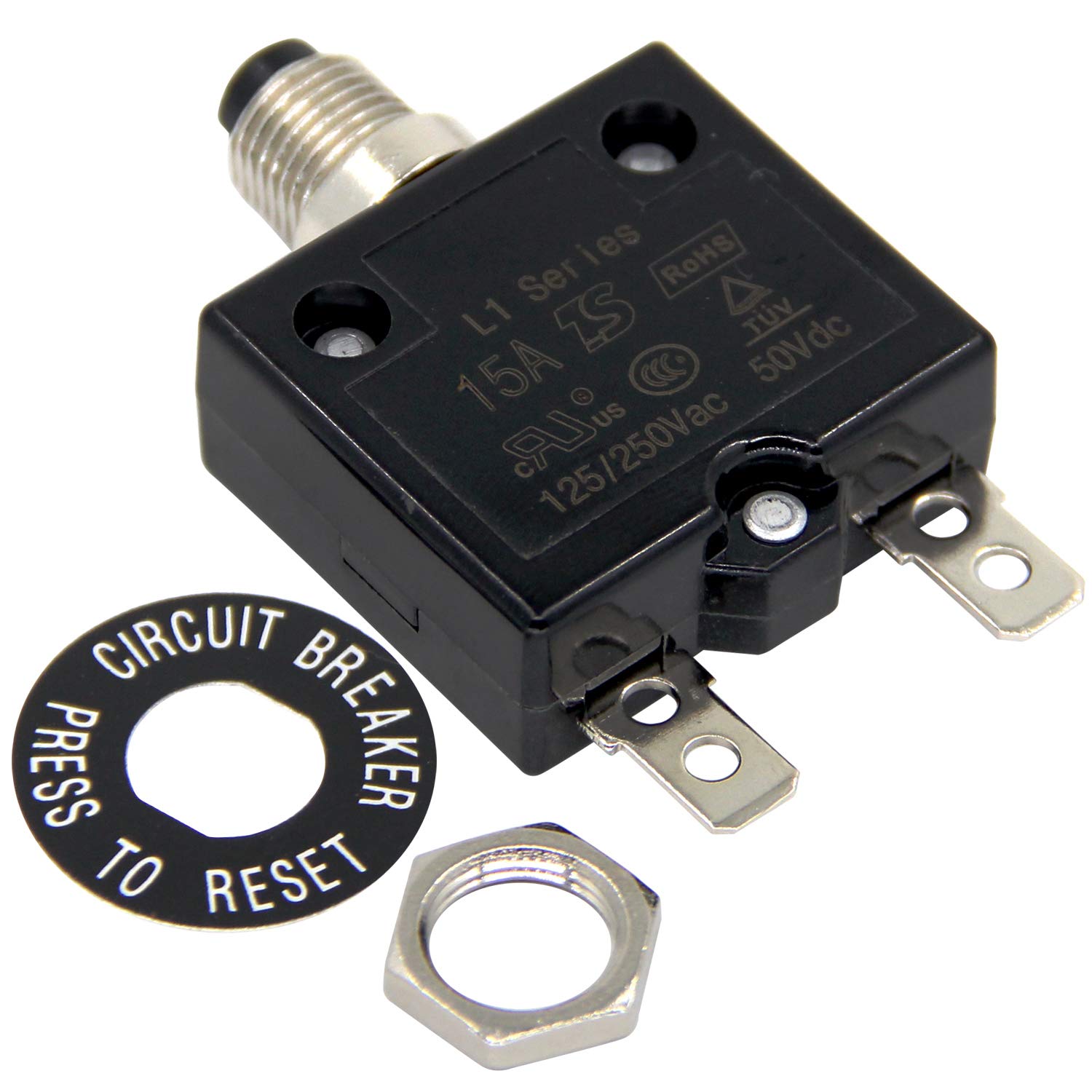 Disjoncteur 15A Interrupteur thermique de réinitialisation en option ...