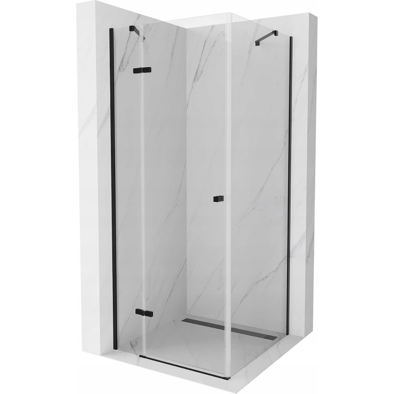 Mexen Roma kabina prysznicowa uchylna 90 x 90 cm, transparent, czarna - 854-090-090-70-00