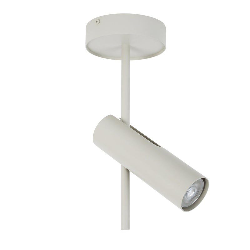 Reflektor sufitowy spot natynkowy Leda okrągły jasny szaro-beżowy 1xGU10x10W wym: 34 x 28 x 13,5 cm metal SIGMA