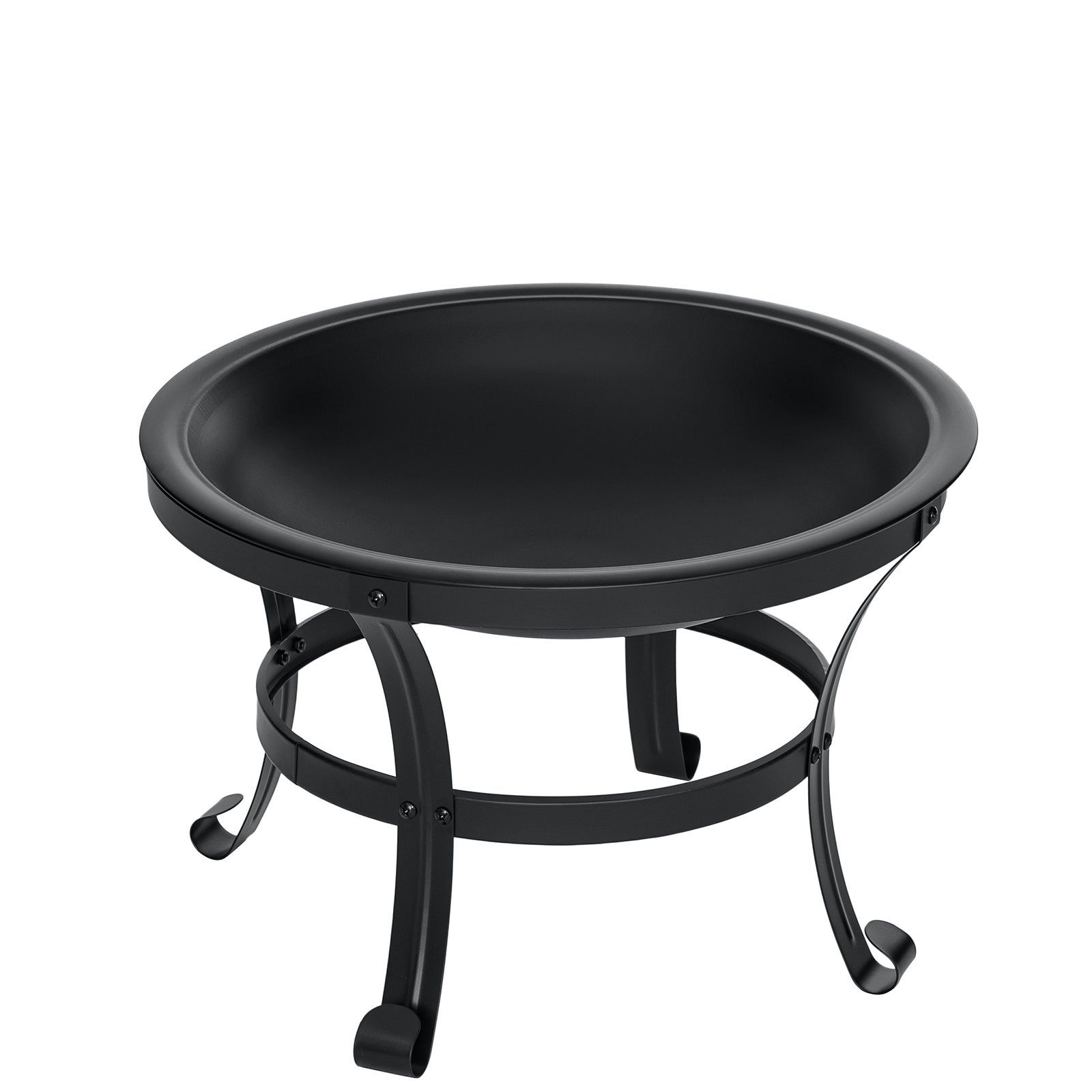 Fogueira exterior de 56 cm com tampa, pequena fogueira de liga de aço para jardim, varanda, pátio, parque de campismo e churrasco. - 5