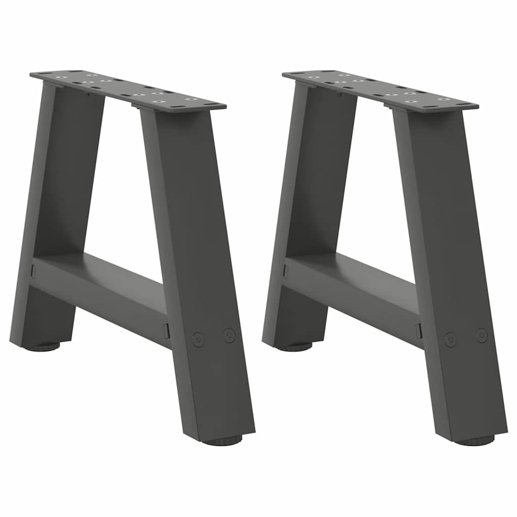 Nogi do stolika kawowego w kształcie litery A 2 szt. Antracyt 50x(30-31) cm Stal vidaXL