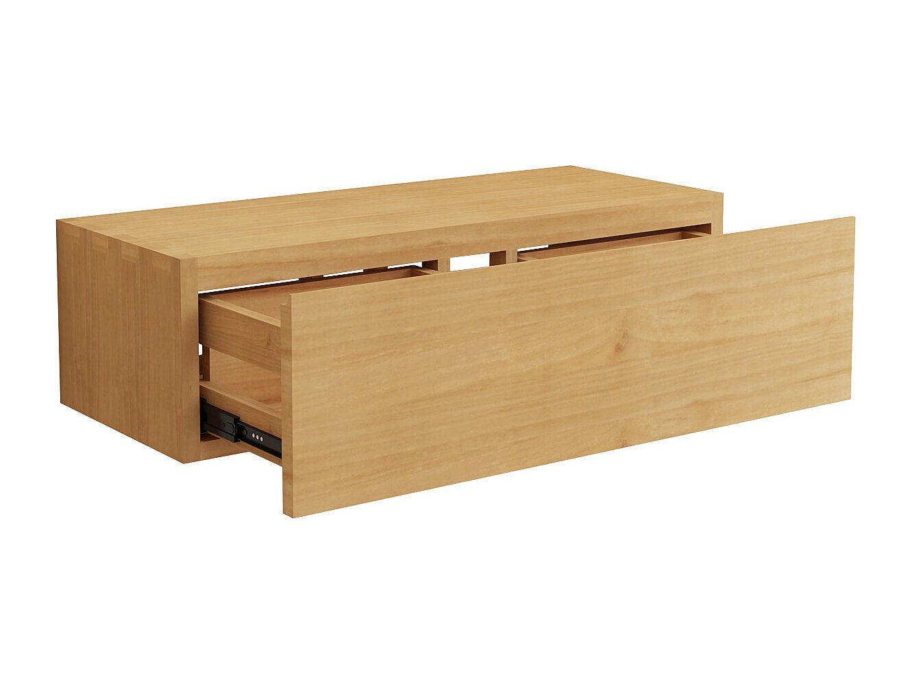 Meuble sous vasque suspendu en bois de mindi - 95 cm - TIDORE - 4