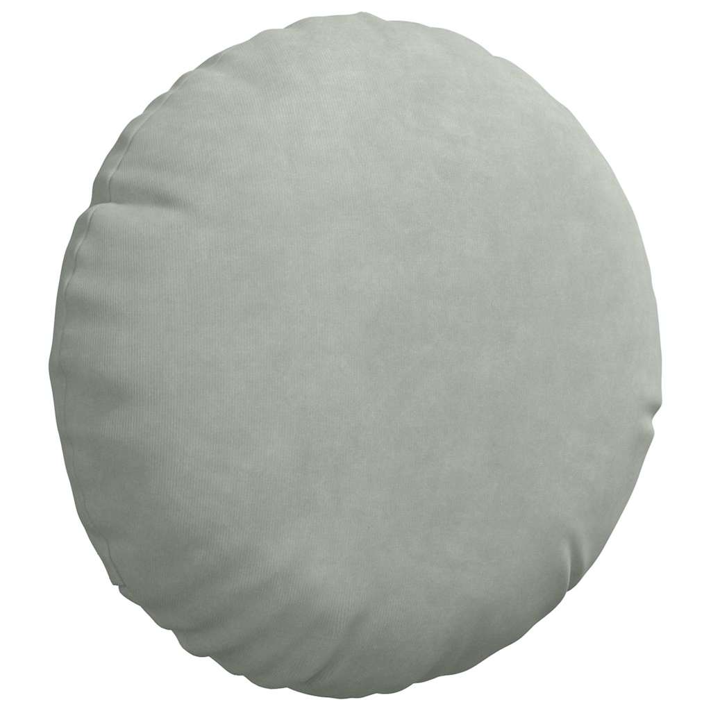 Cojines de asiento, 2 unidades, gris claro, Ø 40 x 13 cm, terciopelo - 5