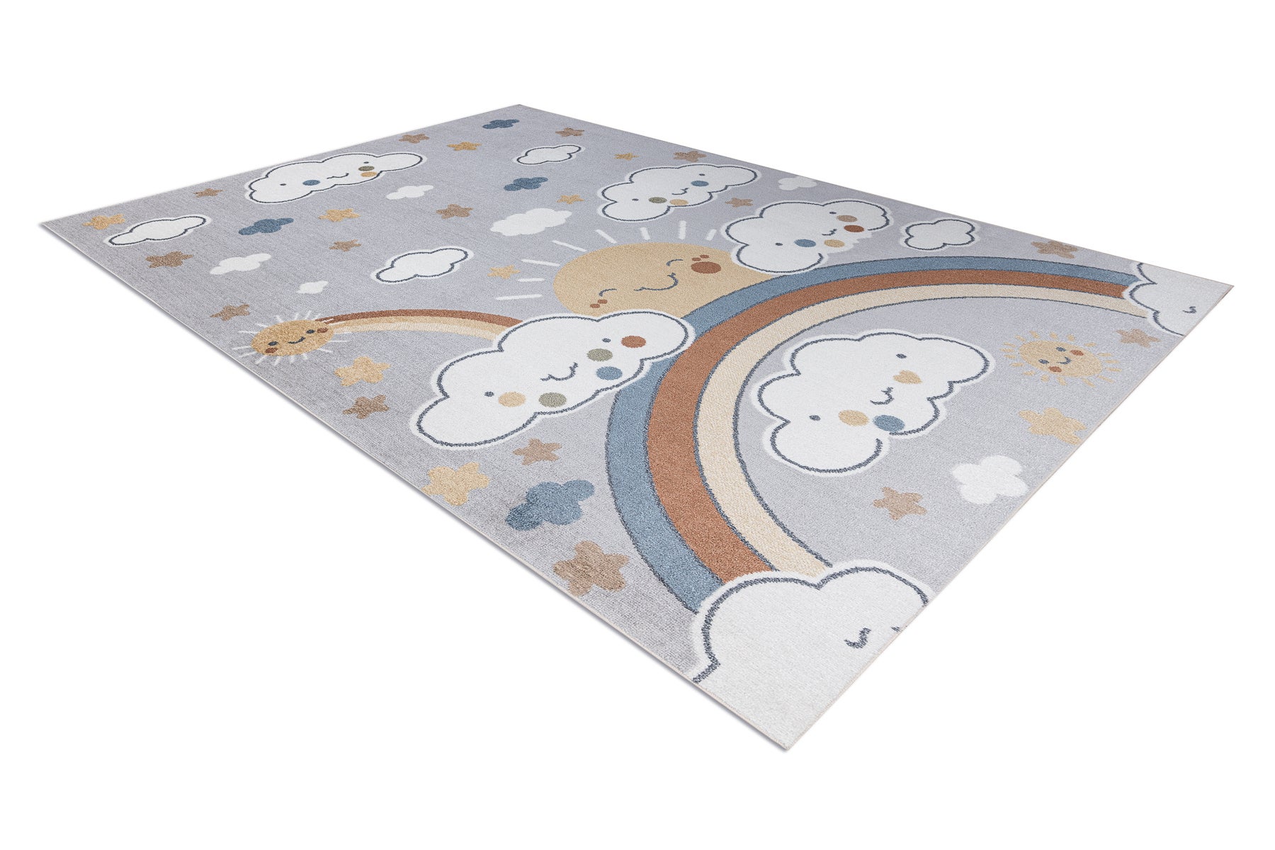 Tappeto BONO 8437 Nuvole, cielo, grigio chiaro / crema 80x150 cm - 4