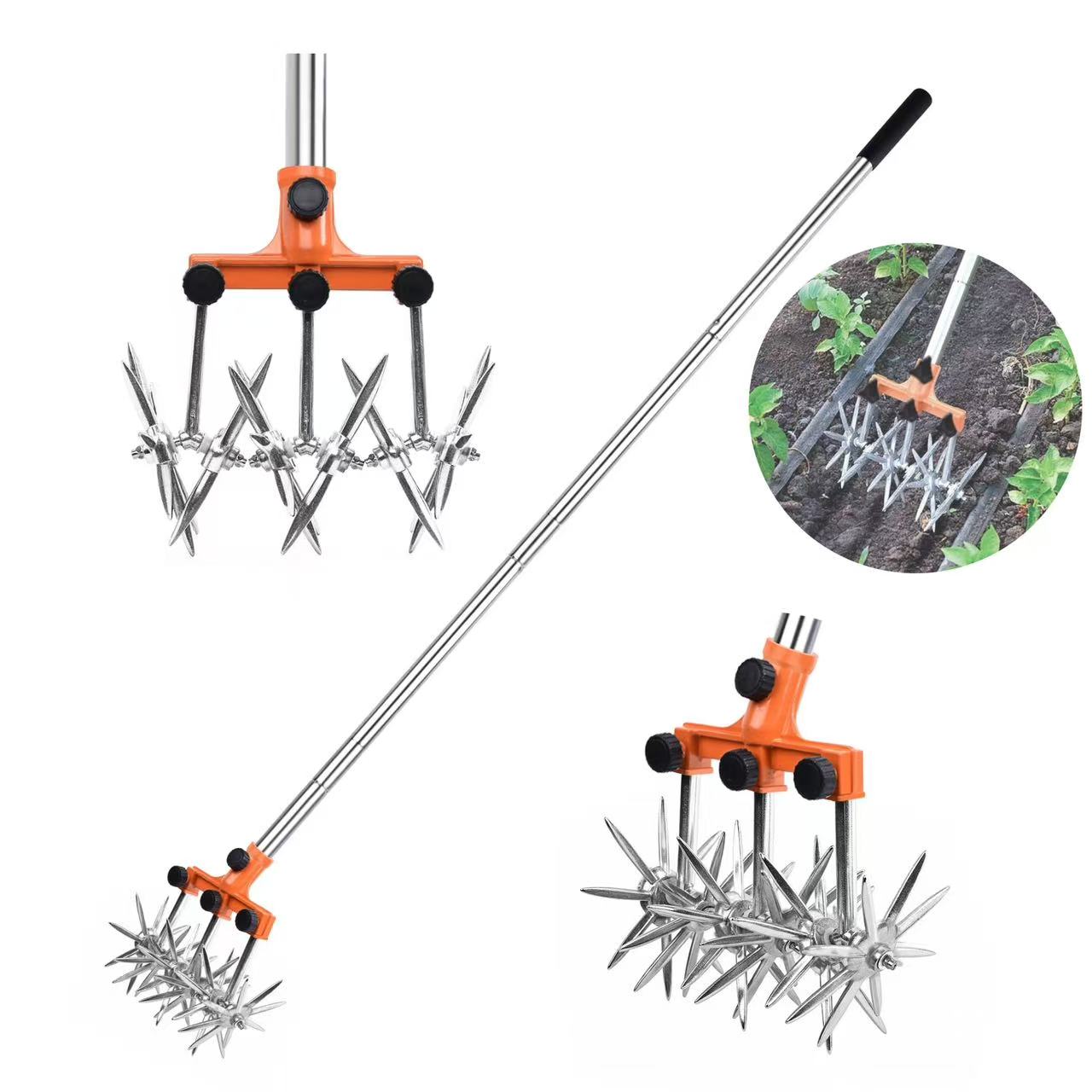 QWINERN Motoculteur rotatif de jardin, tige réglable, outil rotatif de — free download