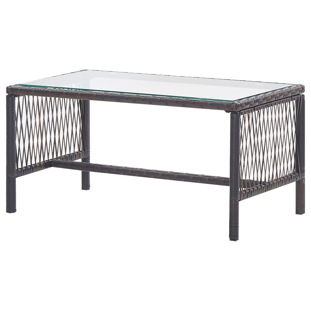 Salon de jardin 4 pcs avec coussins Résine tressée Marron 12 - 6