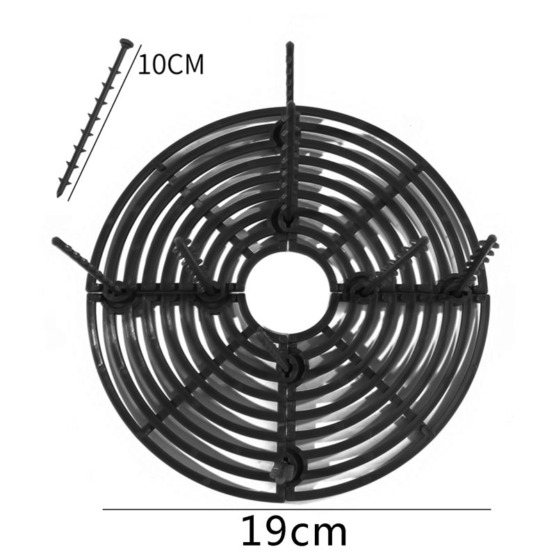 3 pièces jardin maison Pot de plantes garde du sol avec clous Pot de plantes grille Pot de fleur couverture bébé sécurité, repousser les chats 19CM - 2