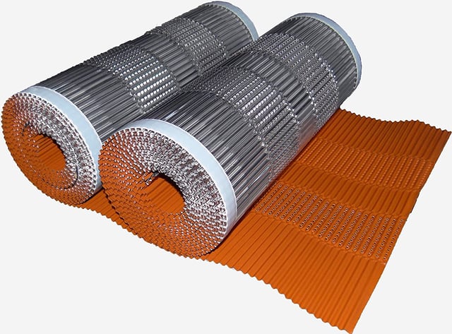 2 Closoirs de faîtage tout aluminium 400 mm X 5 ml ROUGE souple ventilé - Ral 8004 - 2 Rouleaux