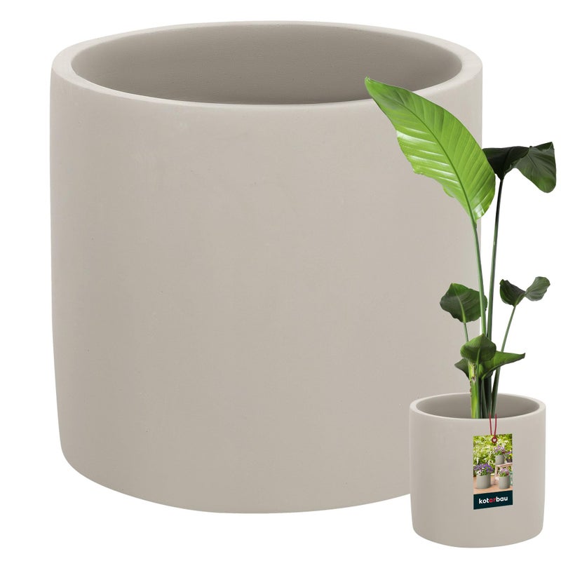 Doniczka ceramiczna cylinder betonowa na kwiaty fi 23 cm - KOTARBAU
