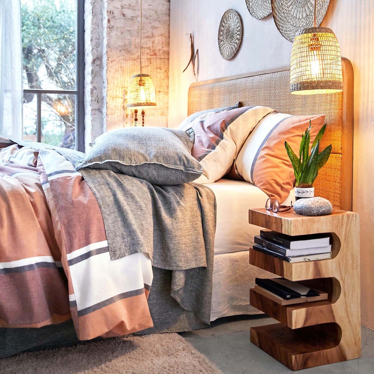 Drap plat uni en lin lavé, Linot - Camomille - 240 x 290 cm - 7