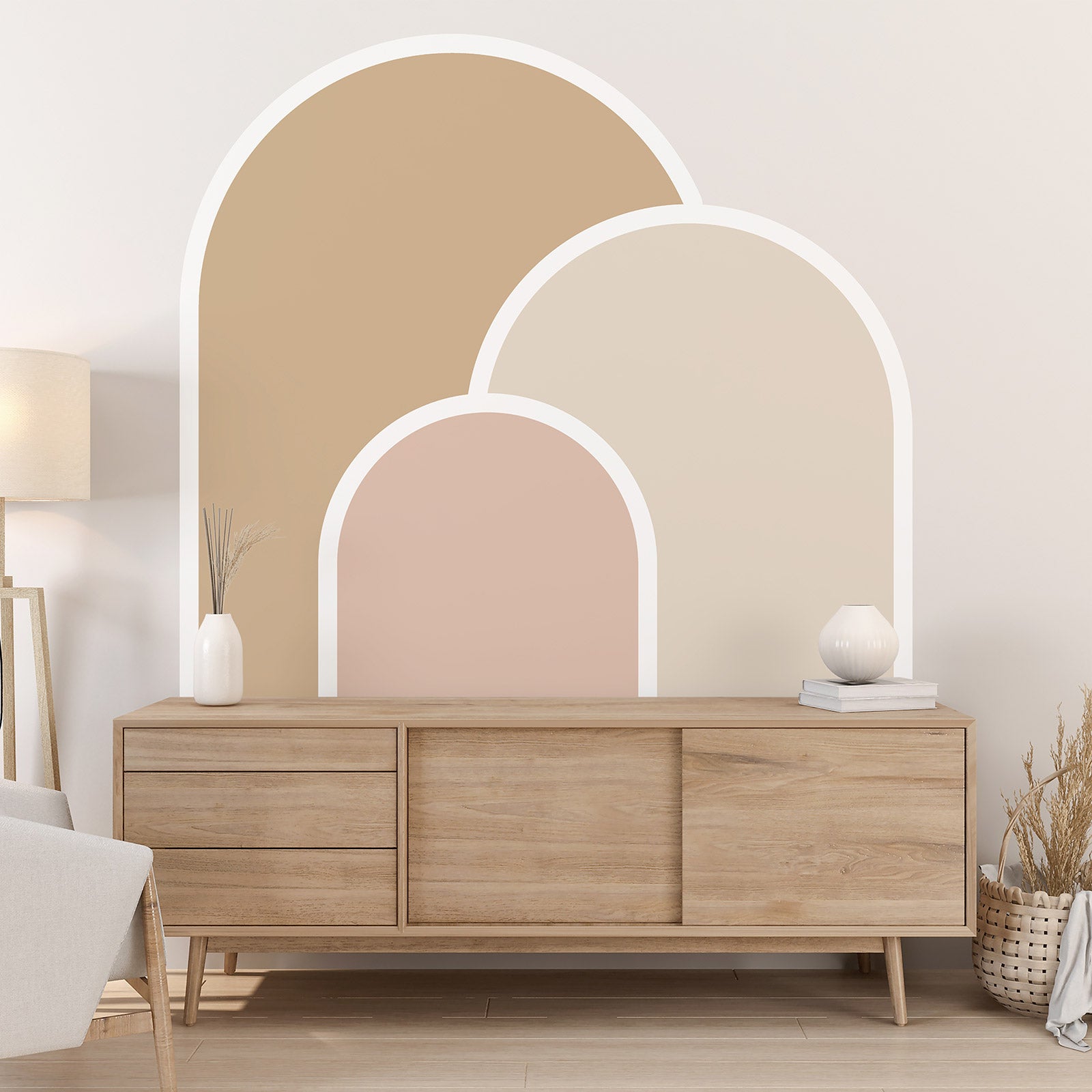 Stickers Arches - Design - Adhésif + Protection MATE - Largeur 90 x Hauteur 110 cm - 2