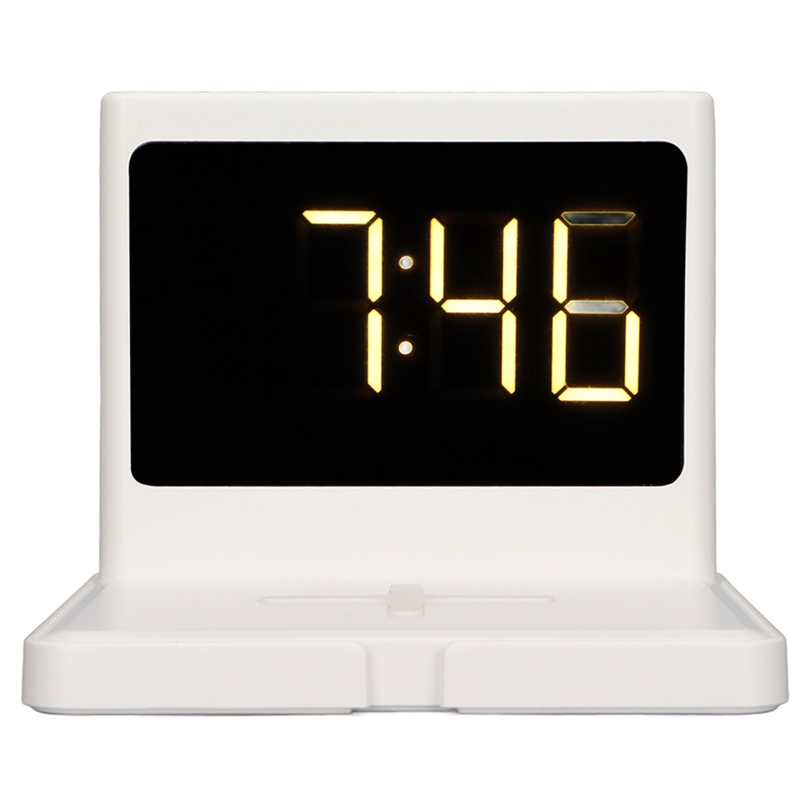 Réveil Numérique PDKUAI B781 Avec Chargeur Sans Fil 15W, Veilleuse LED Et Température