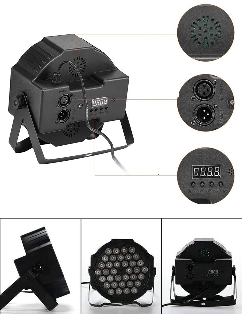 36W RGB Lumiere de Scene avec Son Activé, Par 36 LED Projecteur Jeux de Lumiere Eclairage Scene avec Télécommande, Lumière Disco pour Fête DJ Bars - 3