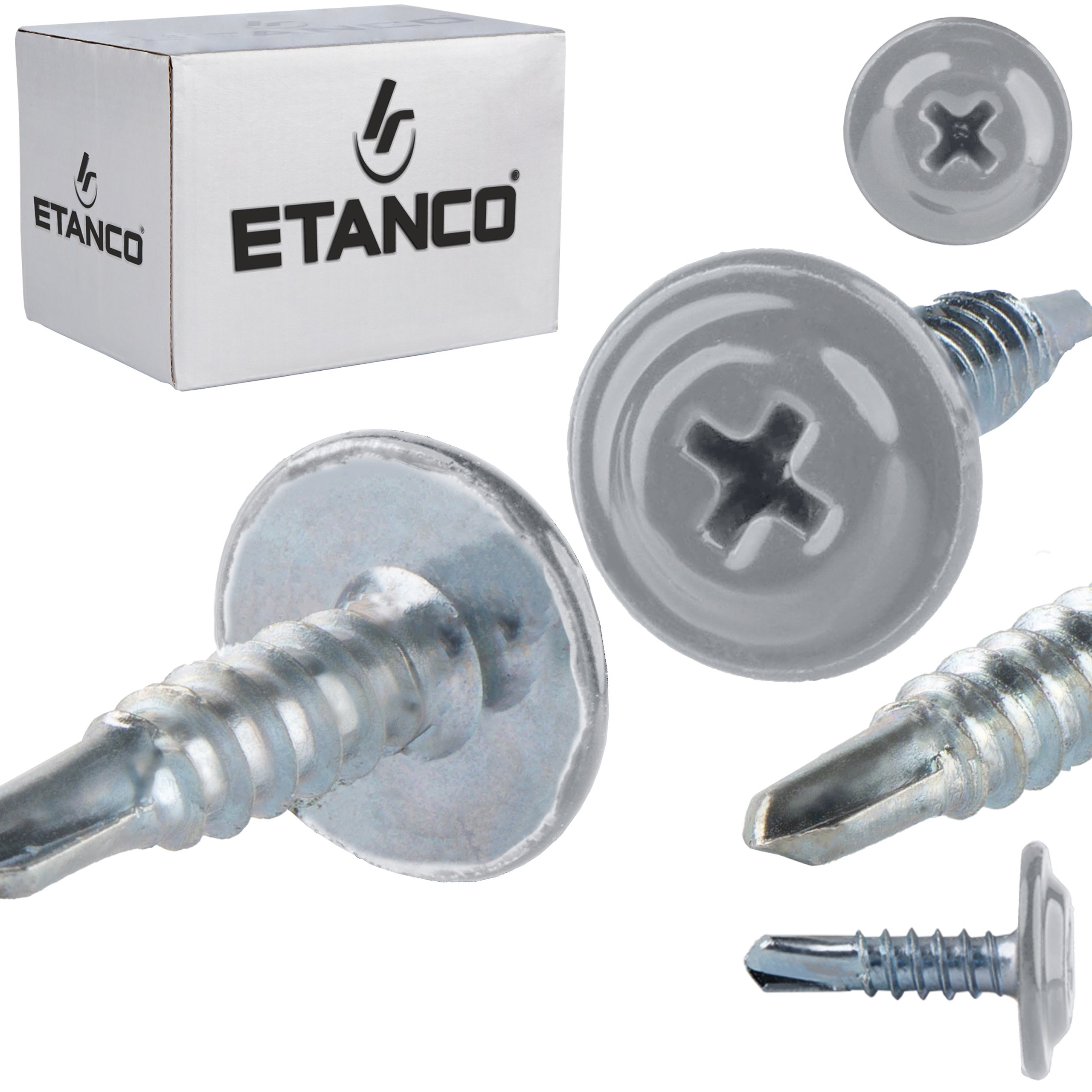 Wkręty podkładkowe Etanco GM-B 4,2x16 mm samowiercące RAL 9006 250szt