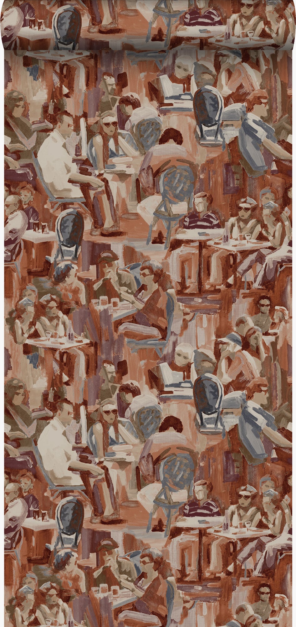 Tapeta motyw figuratywny rdzawy brąz - 53 cm x 10.05 m - ORIGIN