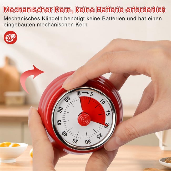 Temporizador de cocina, reloj despertador mecánico con cuenta