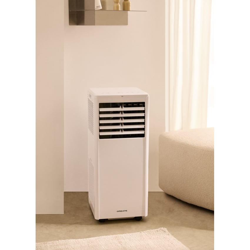 CREATE - SILKAIR 7000 - Klimatyzator przenośny 3 w 1 7000 BTU z osuszaczem 36L/dzień - Blanc