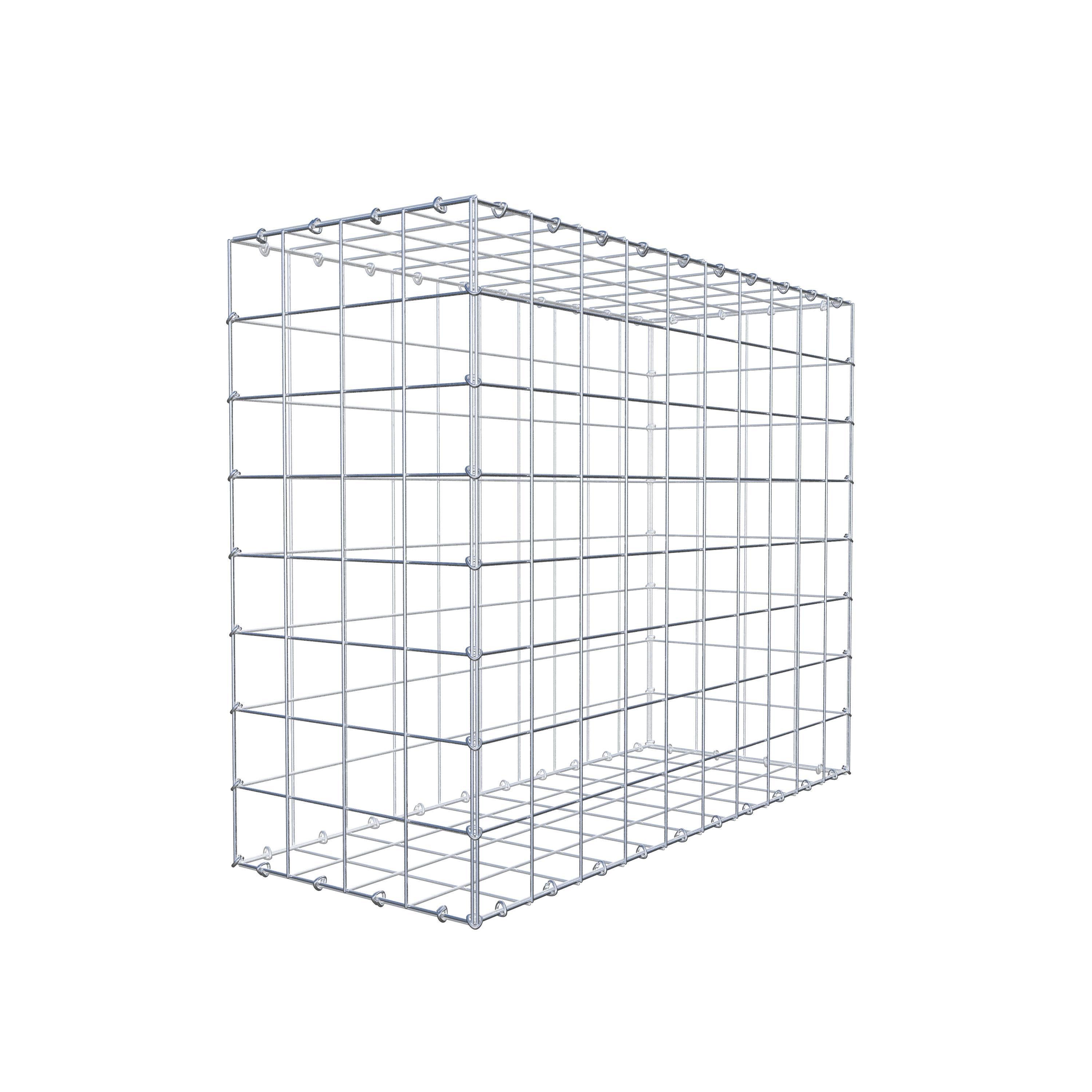 Gavión de acero galvanizado 100x80x40cm (LxAxP), malla 10 x 10cm, Anillo en C, jaula metálica para muro o jardín - 9