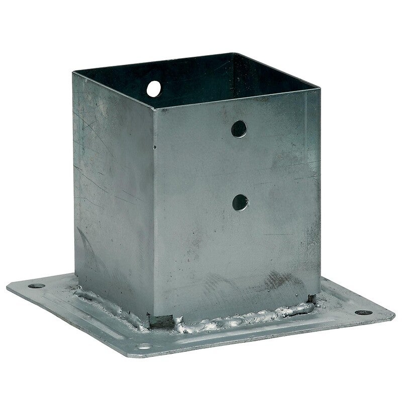 Pieds de poteau carré sur platine dimensions au choix-91-150-91-2,5 mm 1 A l'unité - 4