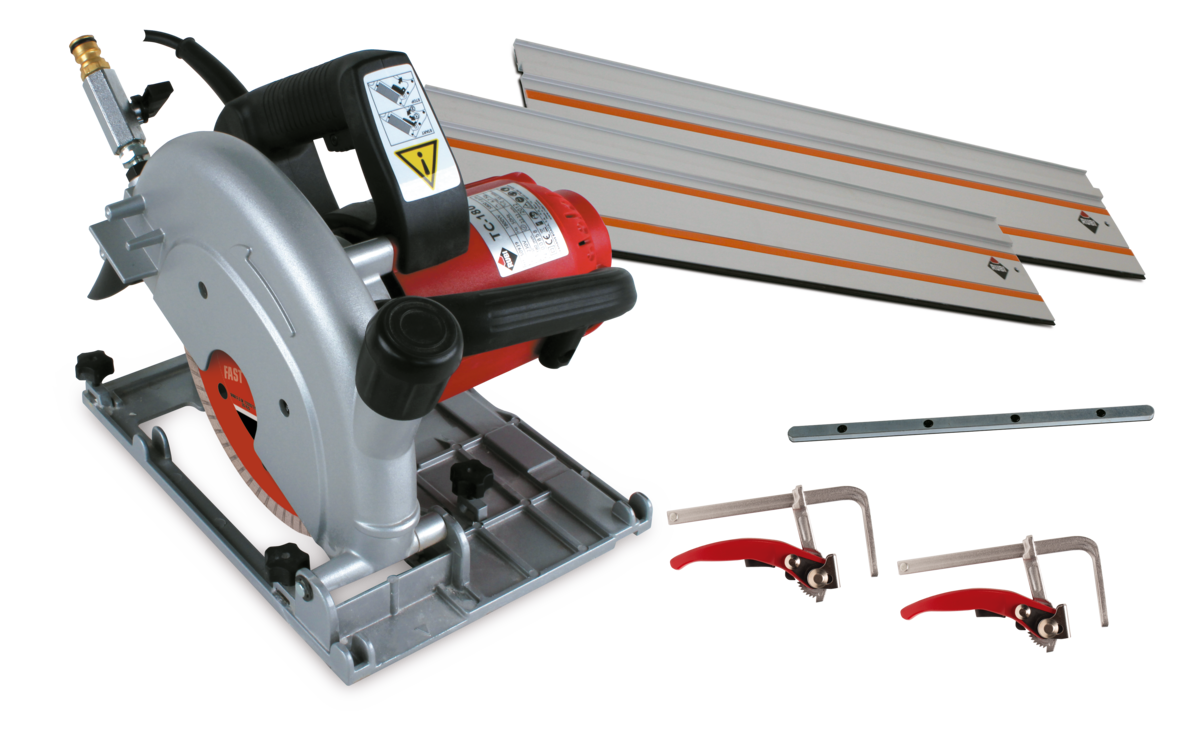 Scie Circulaire Plongeante Compacte 110 Mm Avec Kit Rail De Guidage 1050w Gts1500 Gmc