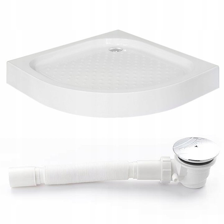 80 cm BRODZIK DO KABINY PRYSZNICOWEJ PŁYTKI NISKI NAROŻNY 80x80 Z SYFONEM 80 CM WZMACNIANY BRODZIK PRYSZNICOWY