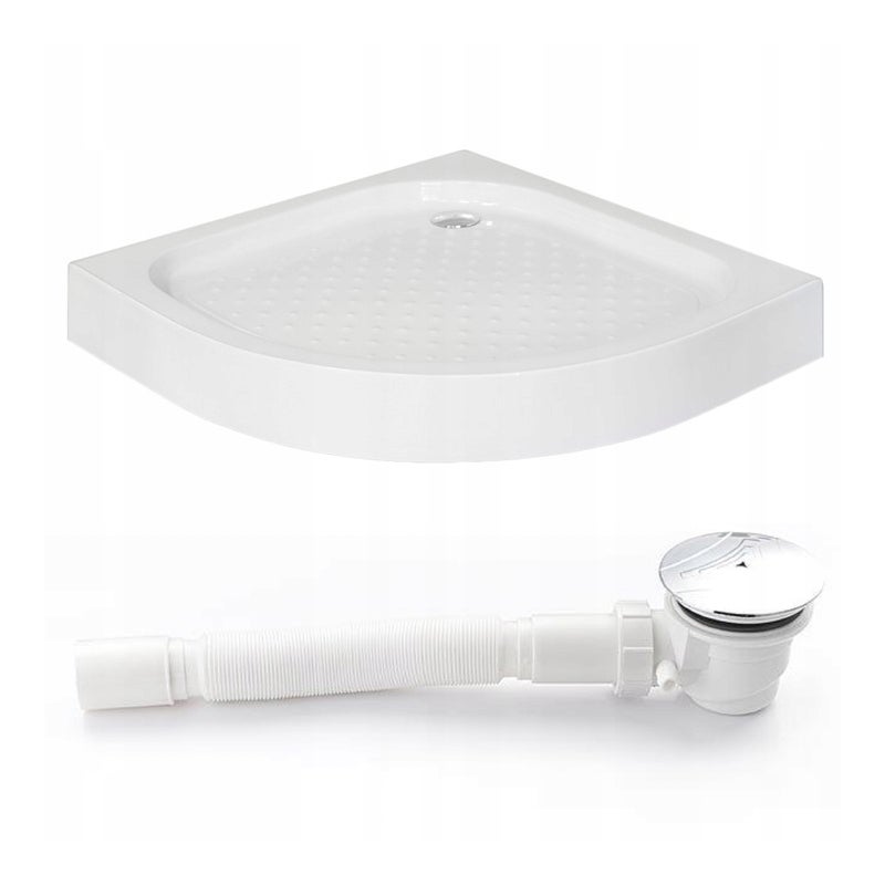 80 cm BRODZIK DO KABINY PRYSZNICOWEJ PŁYTKI NISKI NAROŻNY 80x80 Z SYFONEM 80 CM WZMACNIANY BRODZIK PRYSZNICOWY