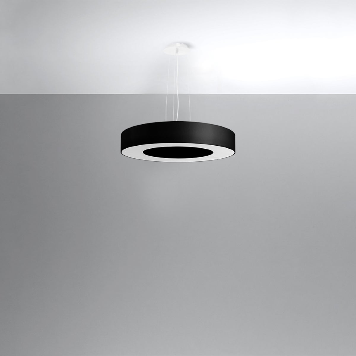 Żyrandol ASTRONA SLIM 50 czarny LED 4000K - 50x50x102cm Sollux