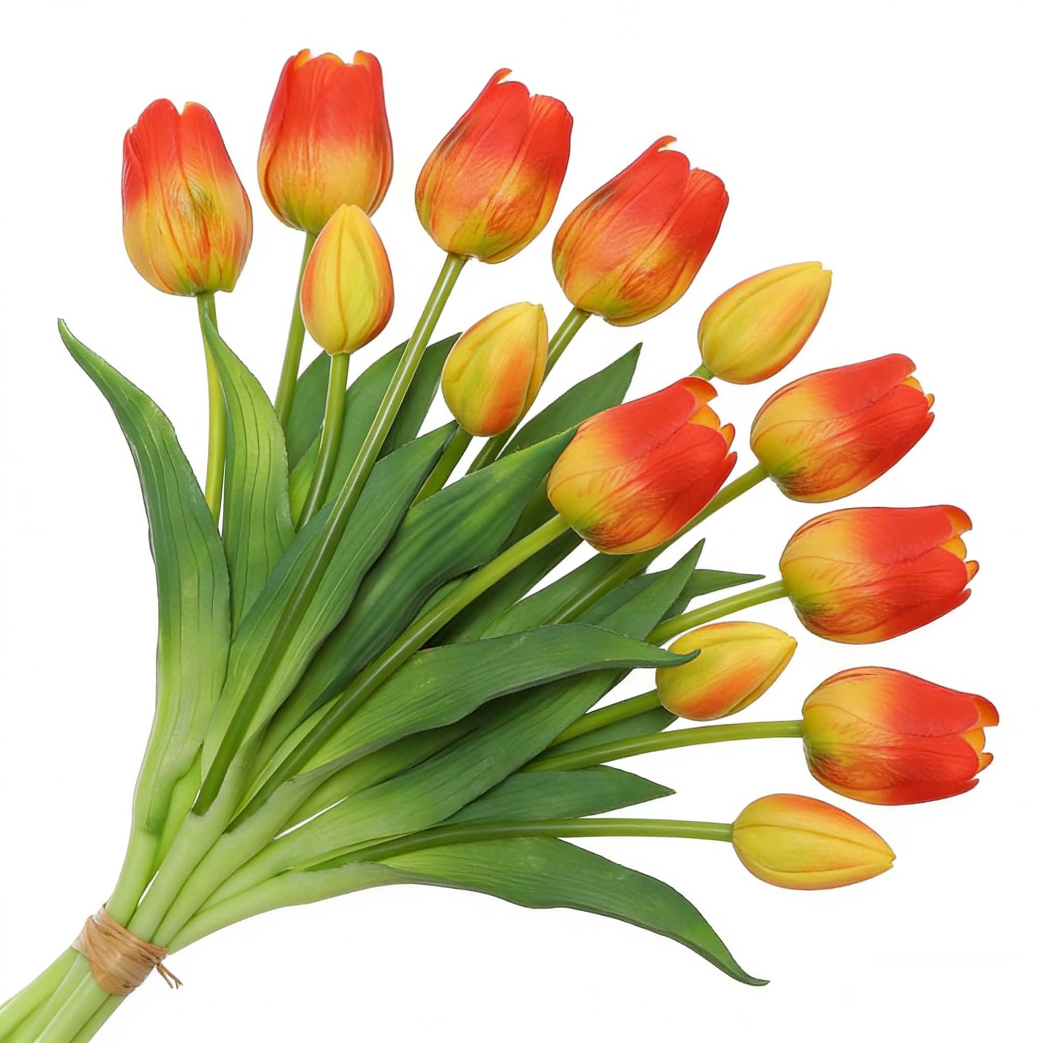 Tulipani artificiali in vaso Tulipani bianchi fiori