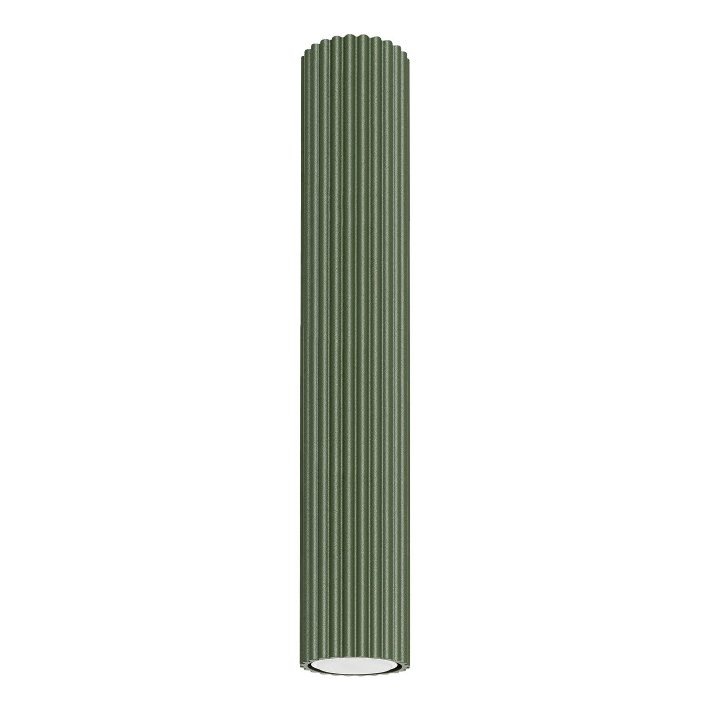 Reflektor sufitowy spot natynkowy Karbon okrągły zielony oliwkowy 1xGU10x10W wym: 40 x 6,5 x 6,5 cm aluminium Sollux Lighting